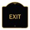 Signmission Designer Series Sign-Exit 1, Black & Gold Aluminum Architectural Sign, 18" H, 18" L, BG-1818-24042 A-DES-BG-1818-24042 - alternate 1